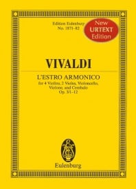 Vivaldi: L'Estro Armonico Opus 3/1-12 (Study Score) published by Eulenburg